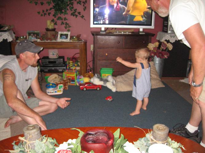 teaching Rilye to walk